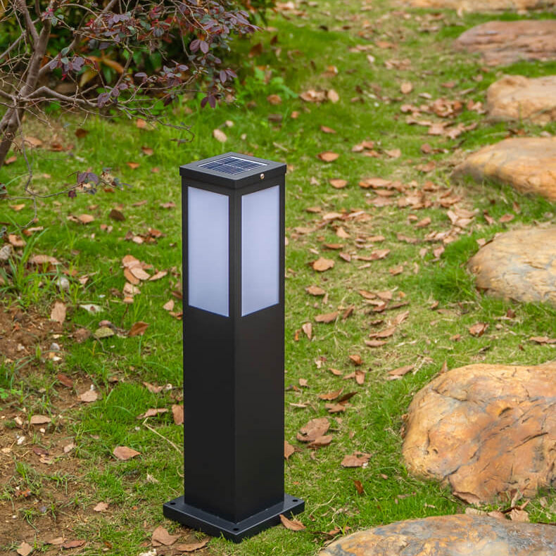 LUXORA Bolderlamp – Vierkante Buitenlamp met Warm LED Licht – IP65 Weerbestendig