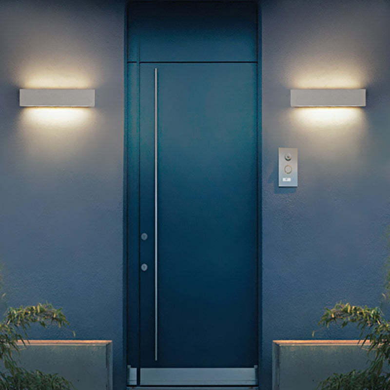 LUMINOR | Minimalistische Buiten Wandlamp – Betonlook – LED Up & Down Light – 24/38 cm