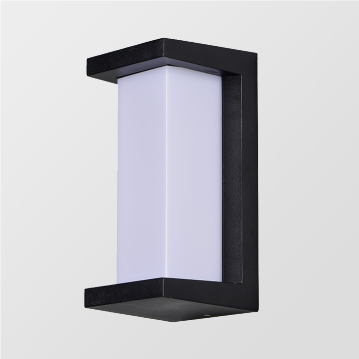 NOXORA Buiten Wandlamp – Zwart-Wit Design – Aluminium & Acryl – LED – 26 cm Hoog