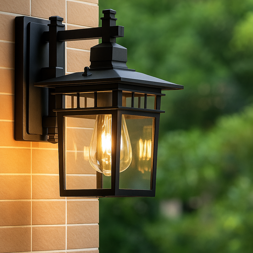 VARENO | Buiten Wandlamp met Verstelbare Kap – Zwart Aluminium – E27 Fitting – Waterbestendig – Ø22/29 cm