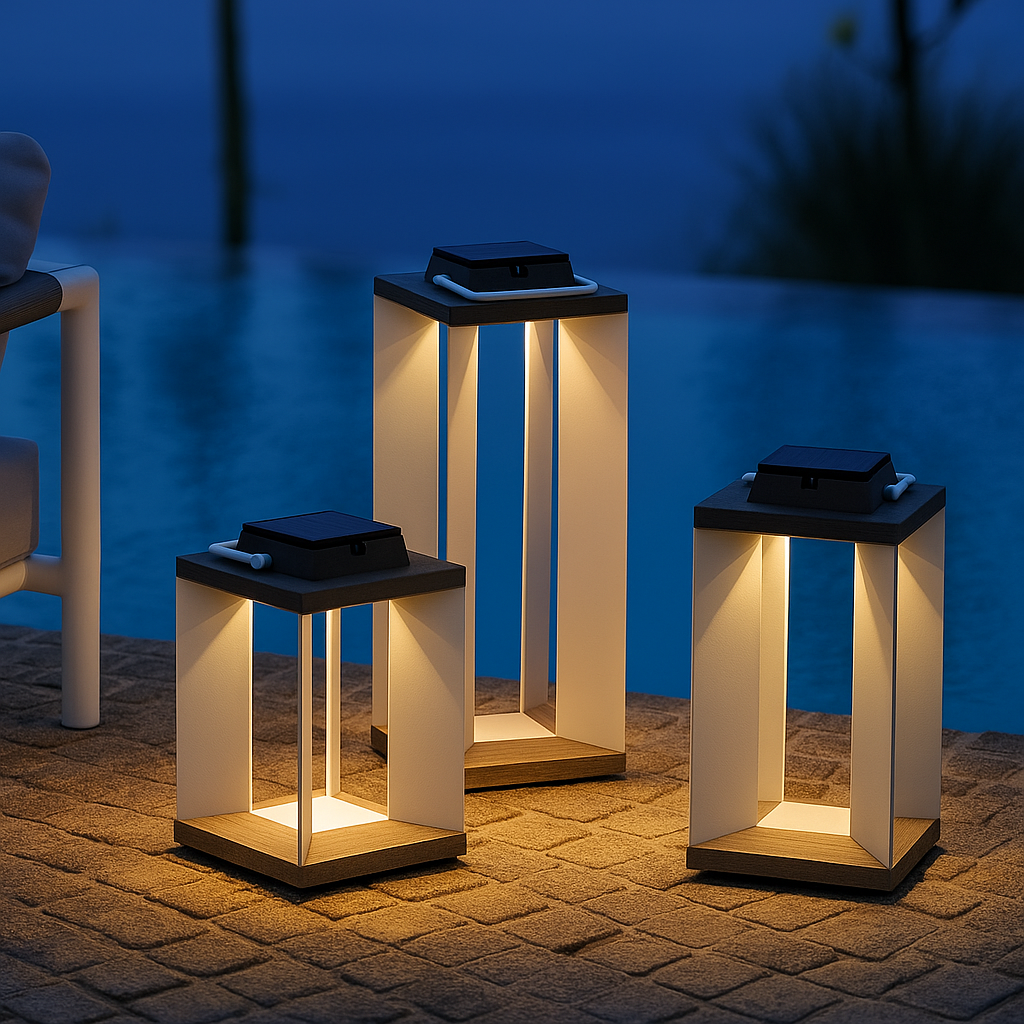SolLumina | Solar Tuinlamp – RVS – LED Buitenverlichting – Modern Design – Warm Wit Licht – 2 Formaten
