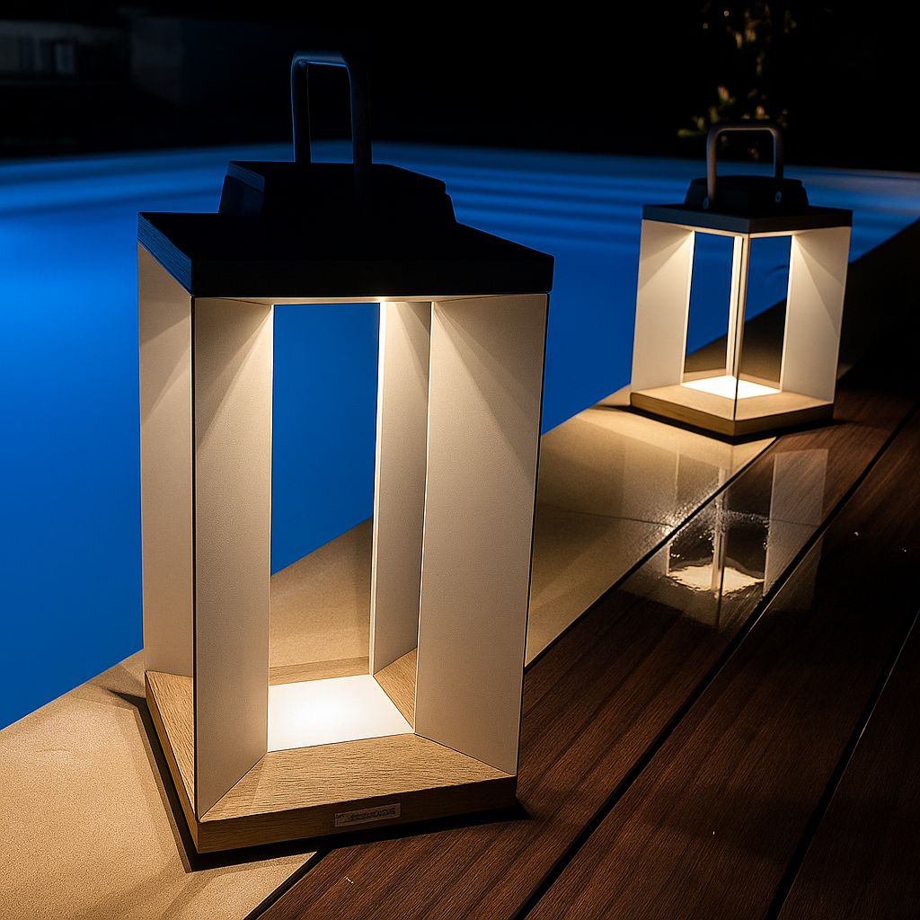 SolLumina | Solar Tuinlamp – RVS – LED Buitenverlichting – Modern Design – Warm Wit Licht – 2 Formaten