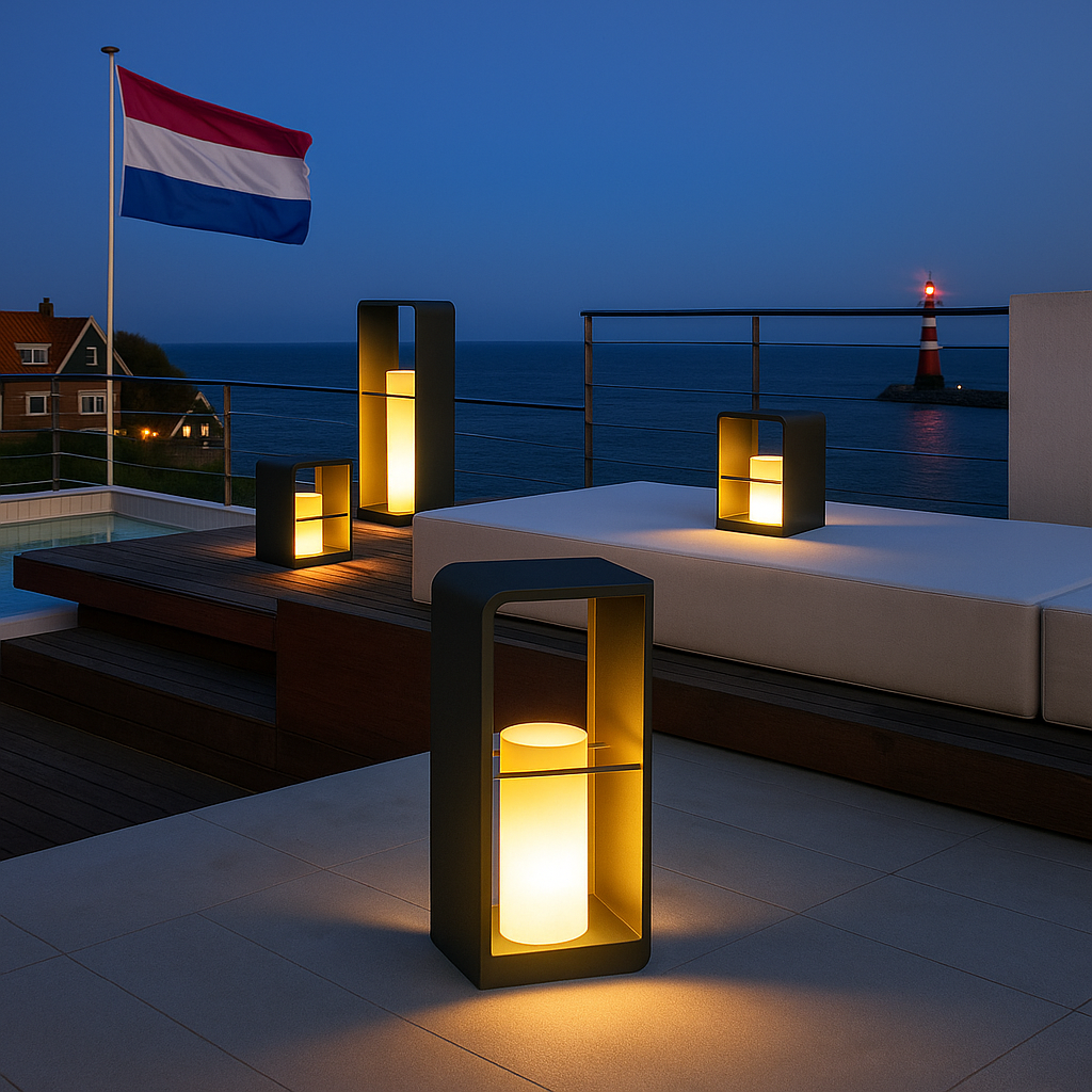 IRENA | Solar Tuinlamp – Zwart Aluminium – Sfeervolle Buitenverlichting in Scandinavische Stijl