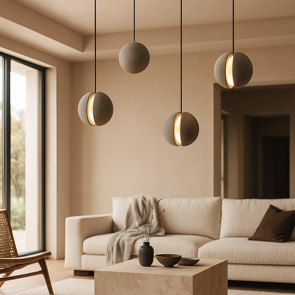 BetonoGlow | Minimalistische Beton Hanglamp – LED – Moderne Sfeerverlichting – Open Box
