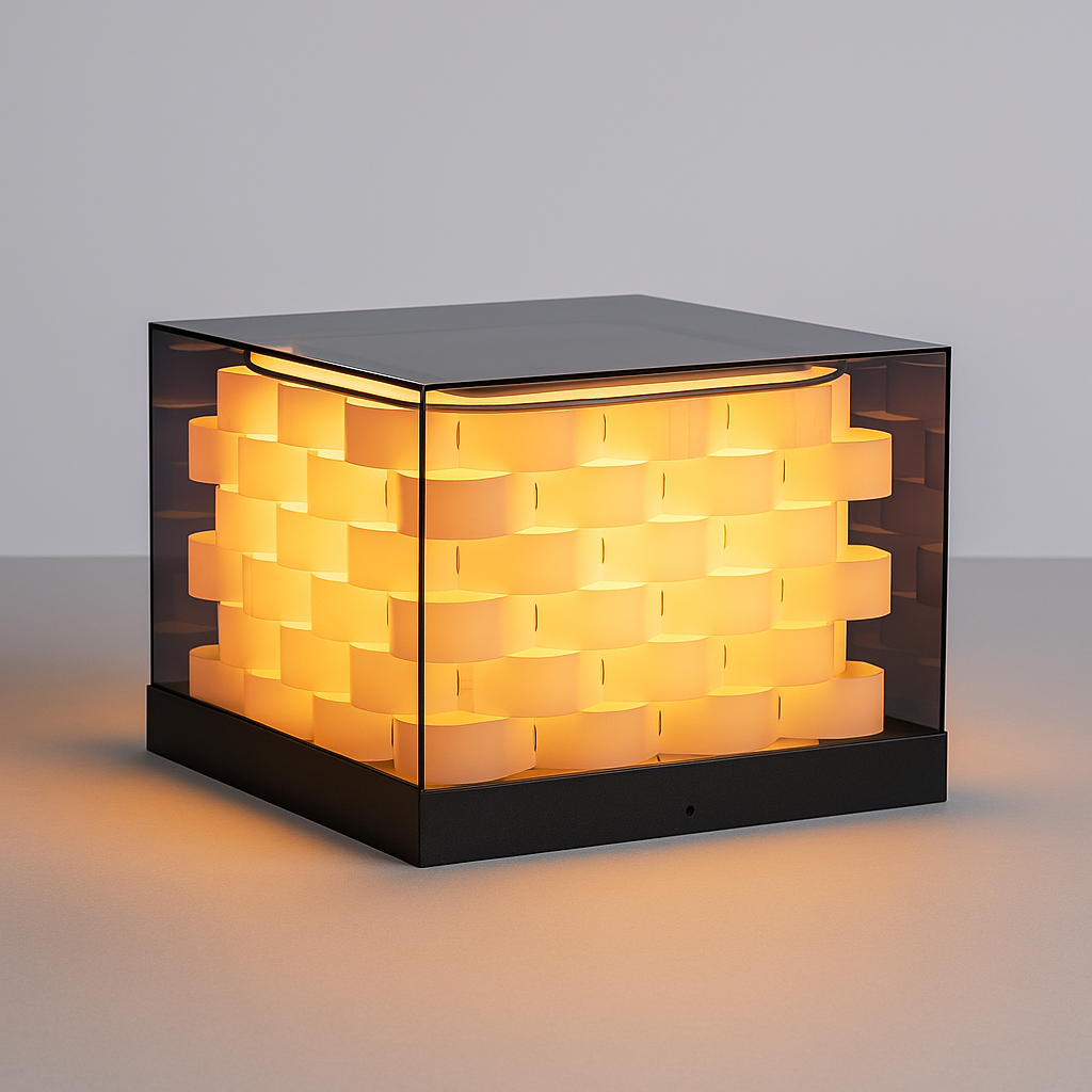 SolarWeave | Buitenlamp op Zonne-energie – Gevlochten Design – IP65 – E27 LED