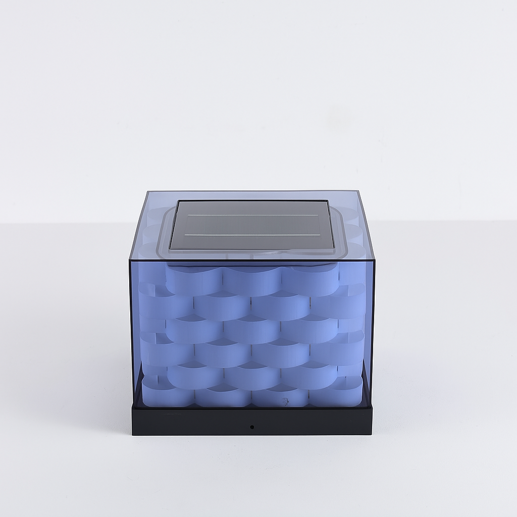 SolarWeave | Buitenlamp op Zonne-energie – Gevlochten Design – IP65 – E27 LED