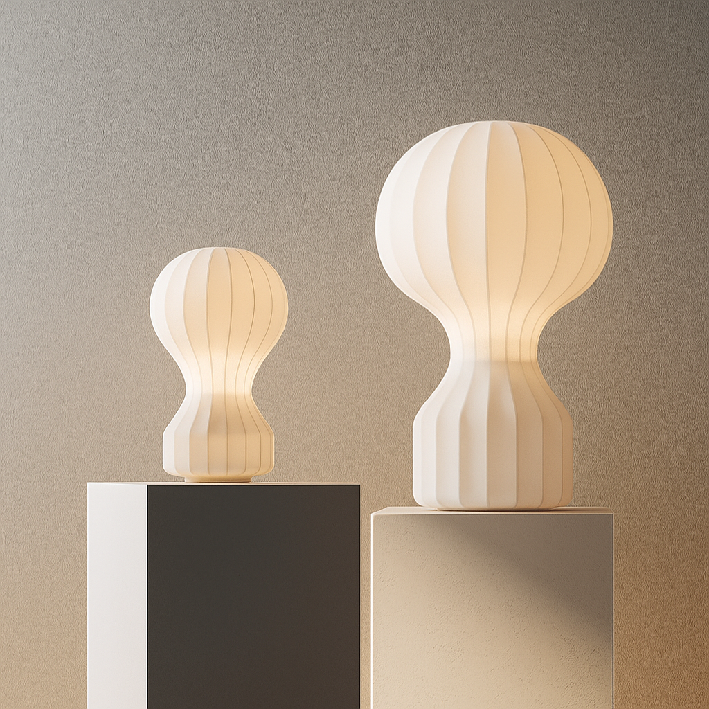 Silka | Wabi Sabi Tafellamp van Zijden – Warm LED Licht