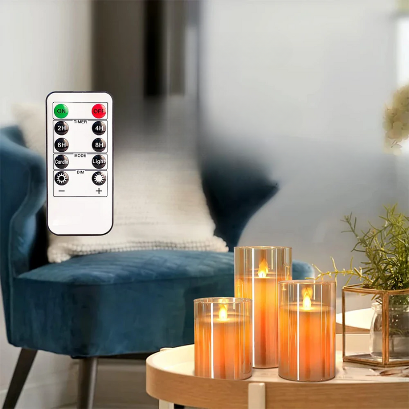 Candleset Lux - Set van Flikkerende LED Kaarsen voor Decoratie