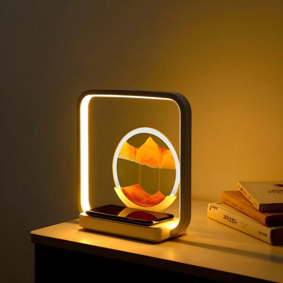 SandAura | 3D LED Nachtlampje met Bewegende Zandstroom