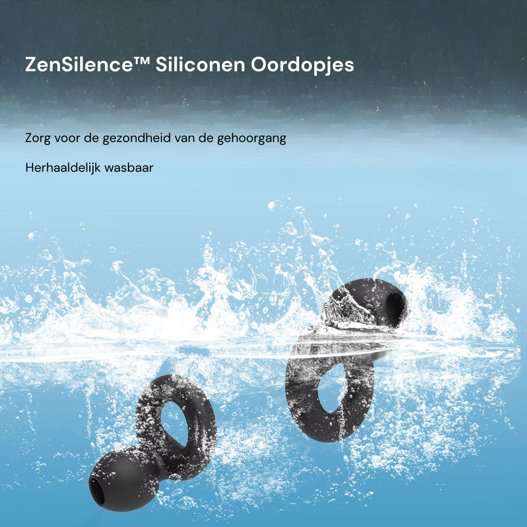 ZenSilence™ | Siliconen Oordopjes voor Slaap, Werk & Zwemmen (4 maten)
