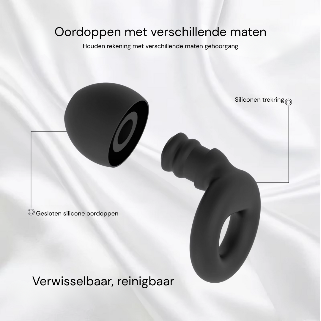 ZenSilence™ | Siliconen Oordopjes voor Slaap, Werk & Zwemmen (4 maten)