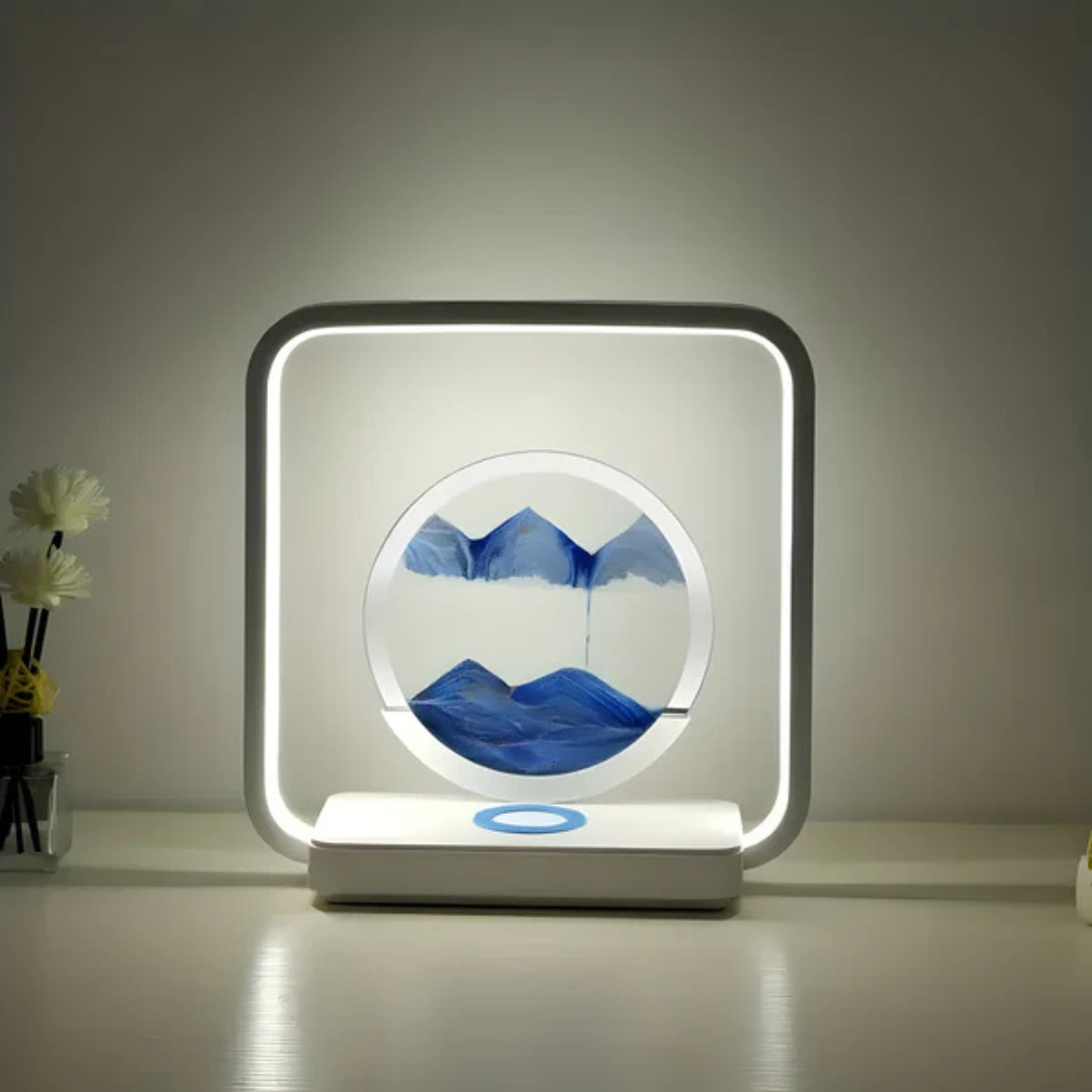 SandAura | 3D LED Nachtlampje met Bewegende Zandstroom