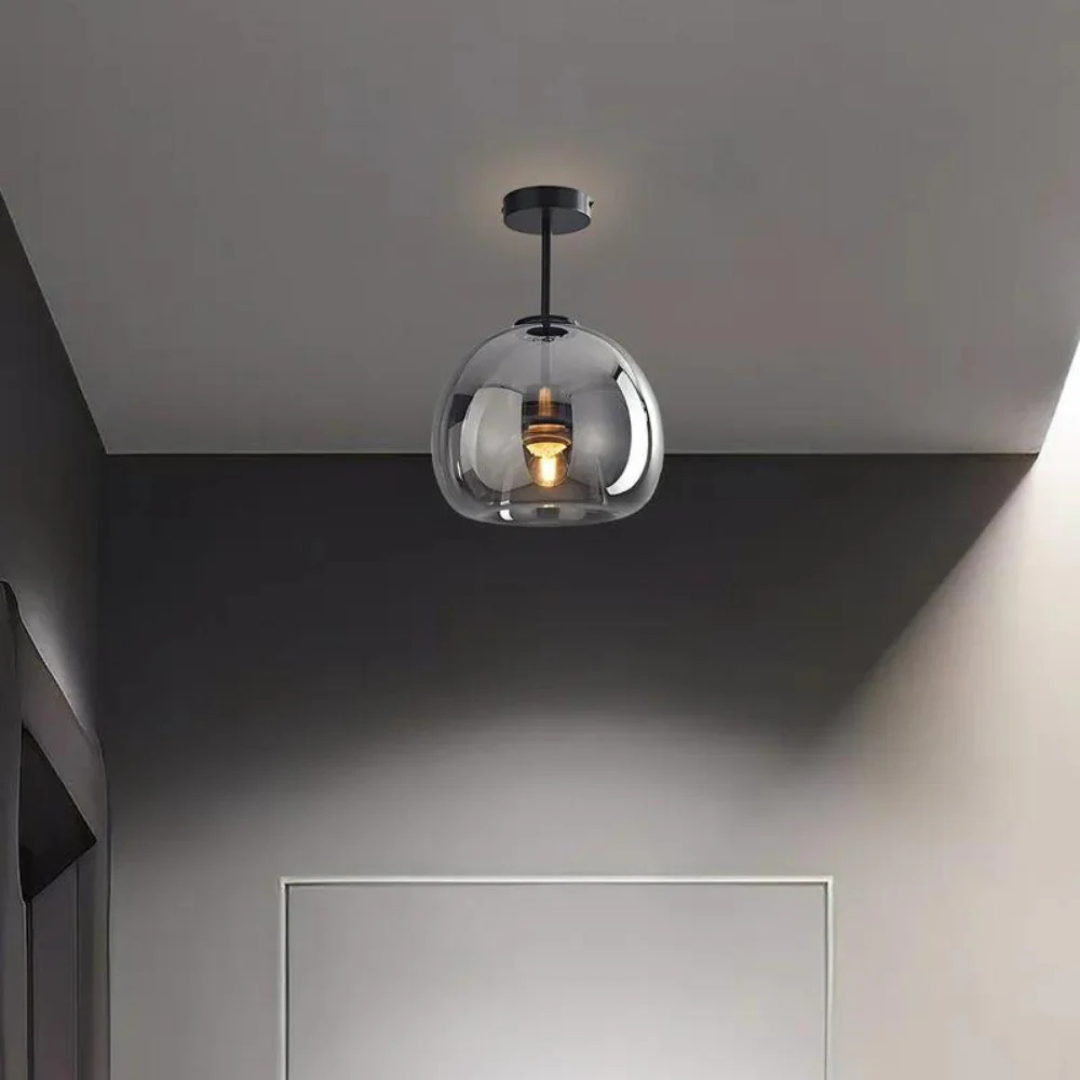 Elegante Glazen Plafondlamp met Luxe Afwerking - Ø25 cm