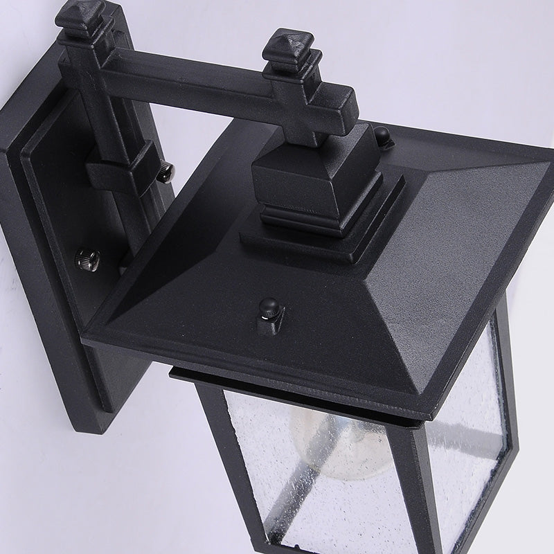 VARENO | Buiten Wandlamp met Verstelbare Kap – Zwart Aluminium – E27 Fitting – Waterbestendig – Ø22/29 cm