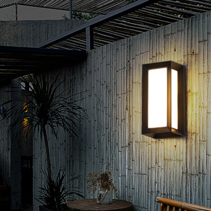 NOXORA Buiten Wandlamp – Zwart-Wit Design – Aluminium & Acryl – LED – 26 cm Hoog