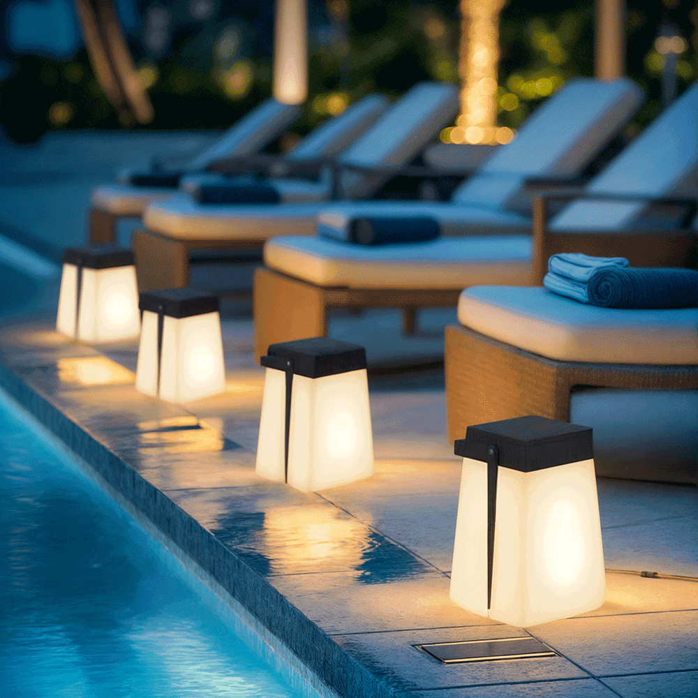 SAVANNIA | Solar Buitenlamp – LED Tuinlamp in Scandinavische Stijl – Weerbestendig – Zwart Mat Aluminium – Nordic Design