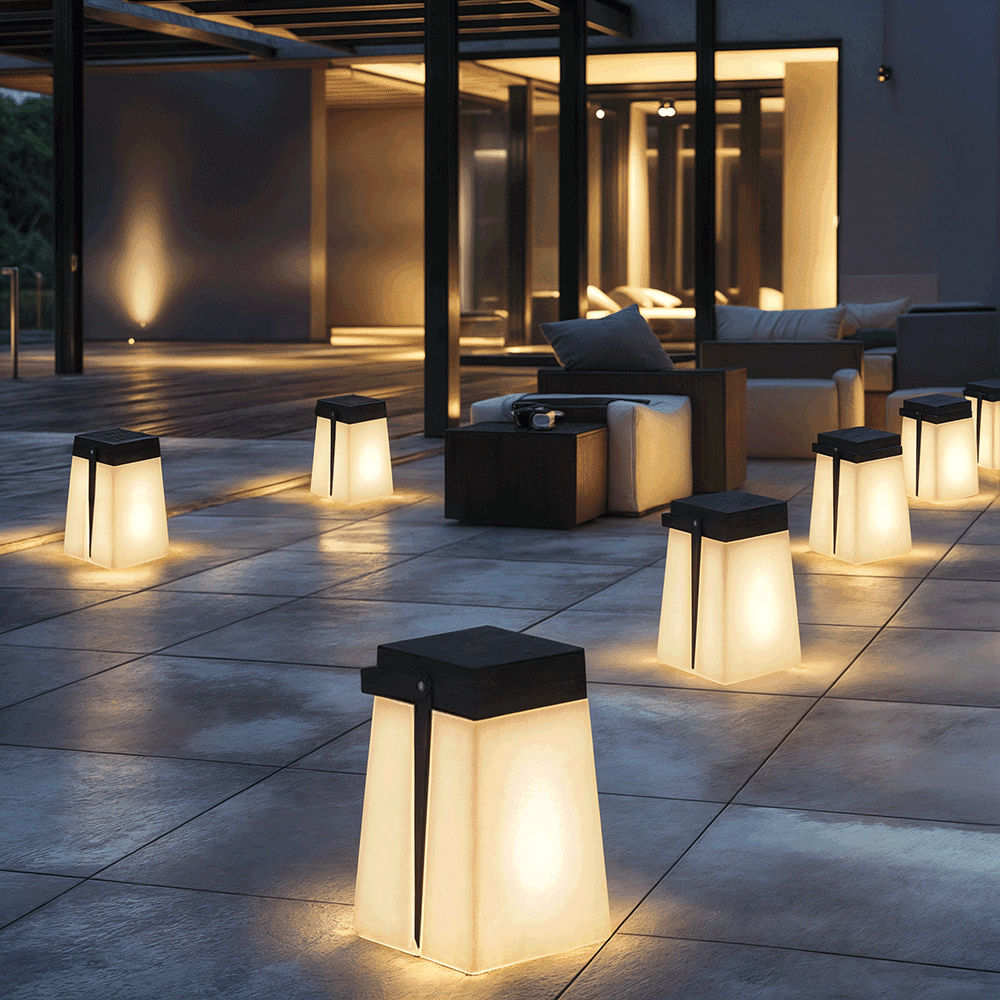 SAVANNIA | Solar Buitenlamp – LED Tuinlamp in Scandinavische Stijl – Weerbestendig – Zwart Mat Aluminium – Nordic Design