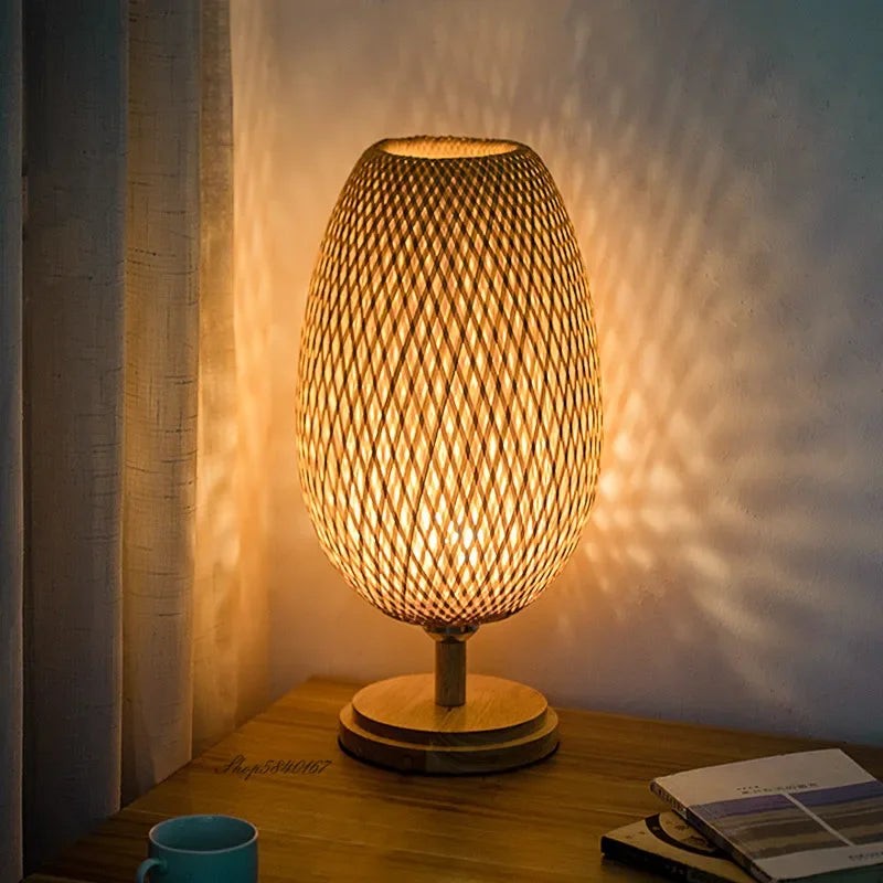 Luvano | Vintage Tafellamp van Hout en Metaal