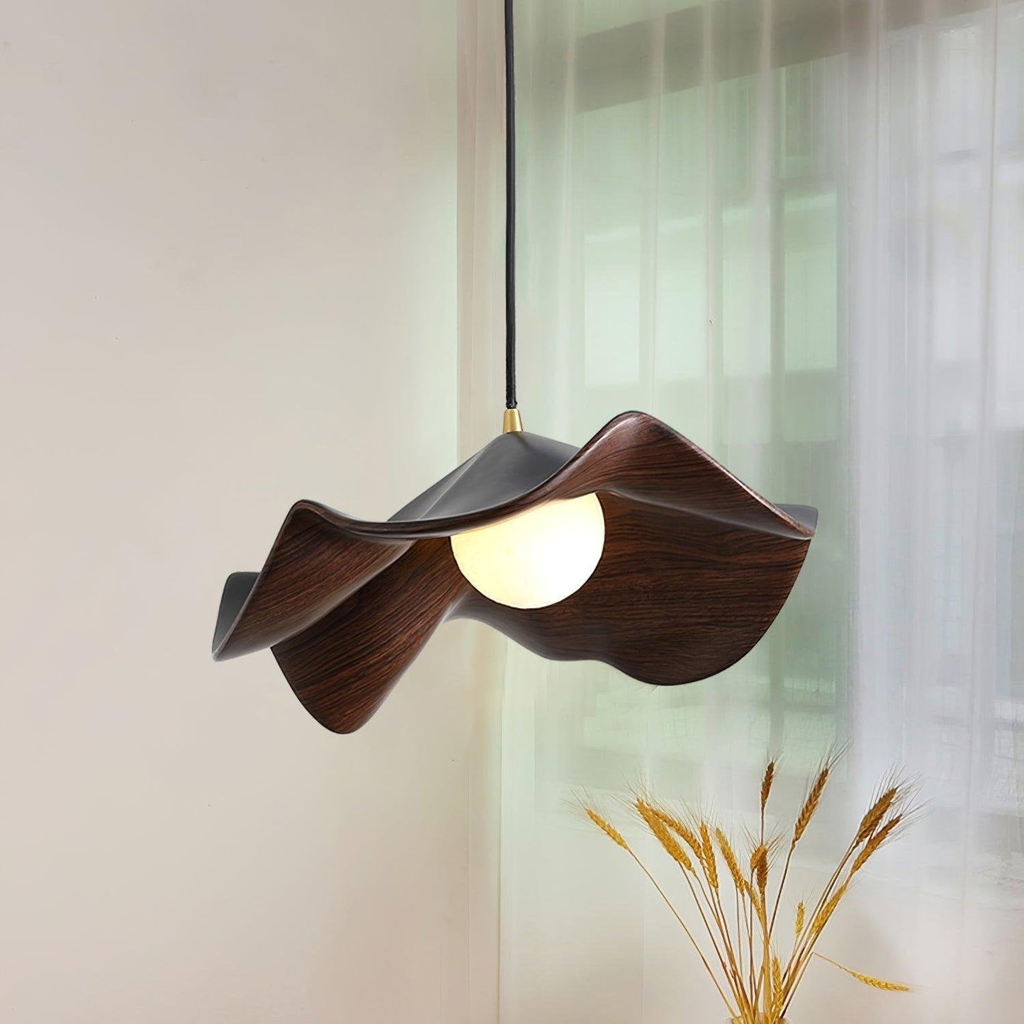 ElementBois - Hanglamp in Hars Lotus Plafondlamp