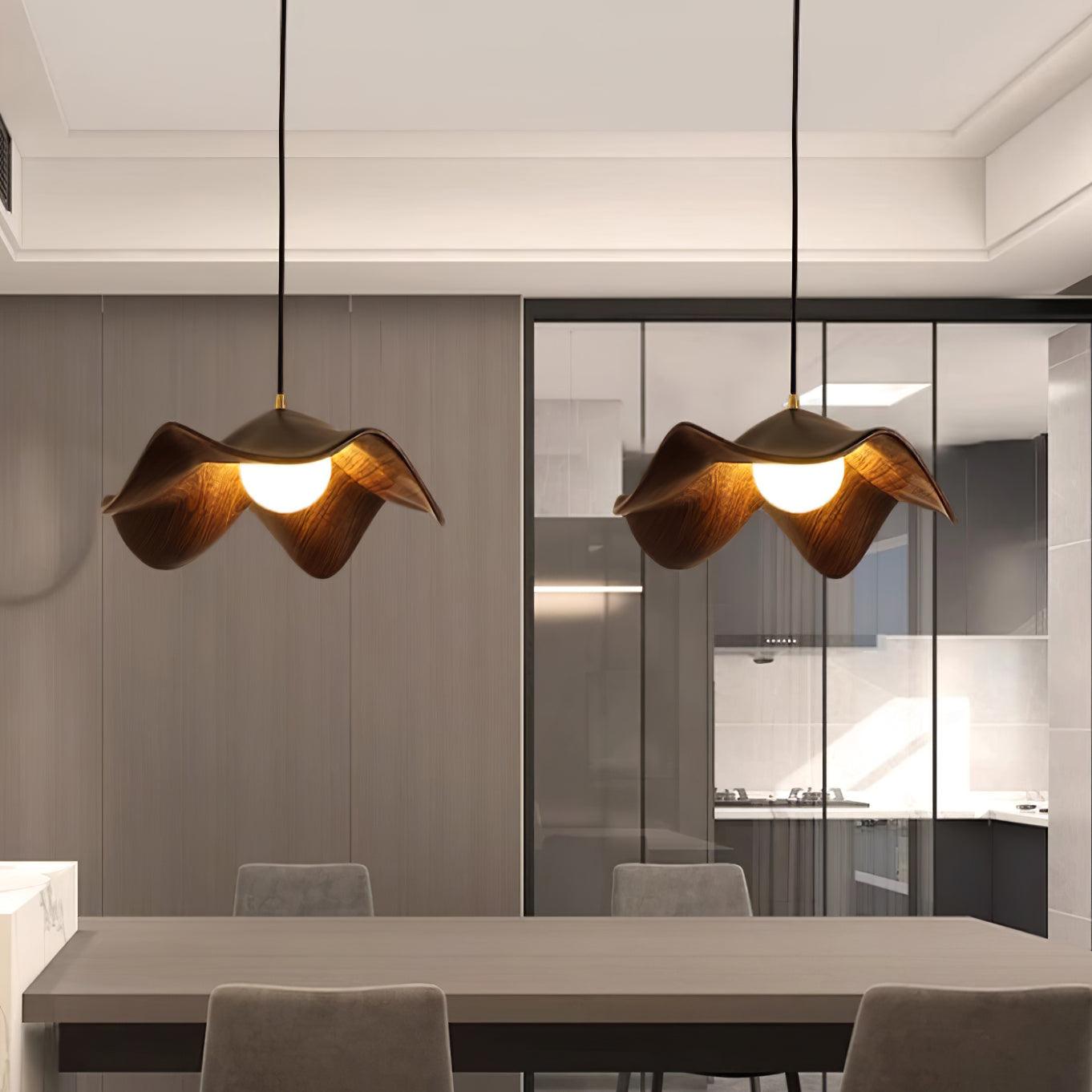 ElementBois - Hanglamp in Hars Lotus Plafondlamp