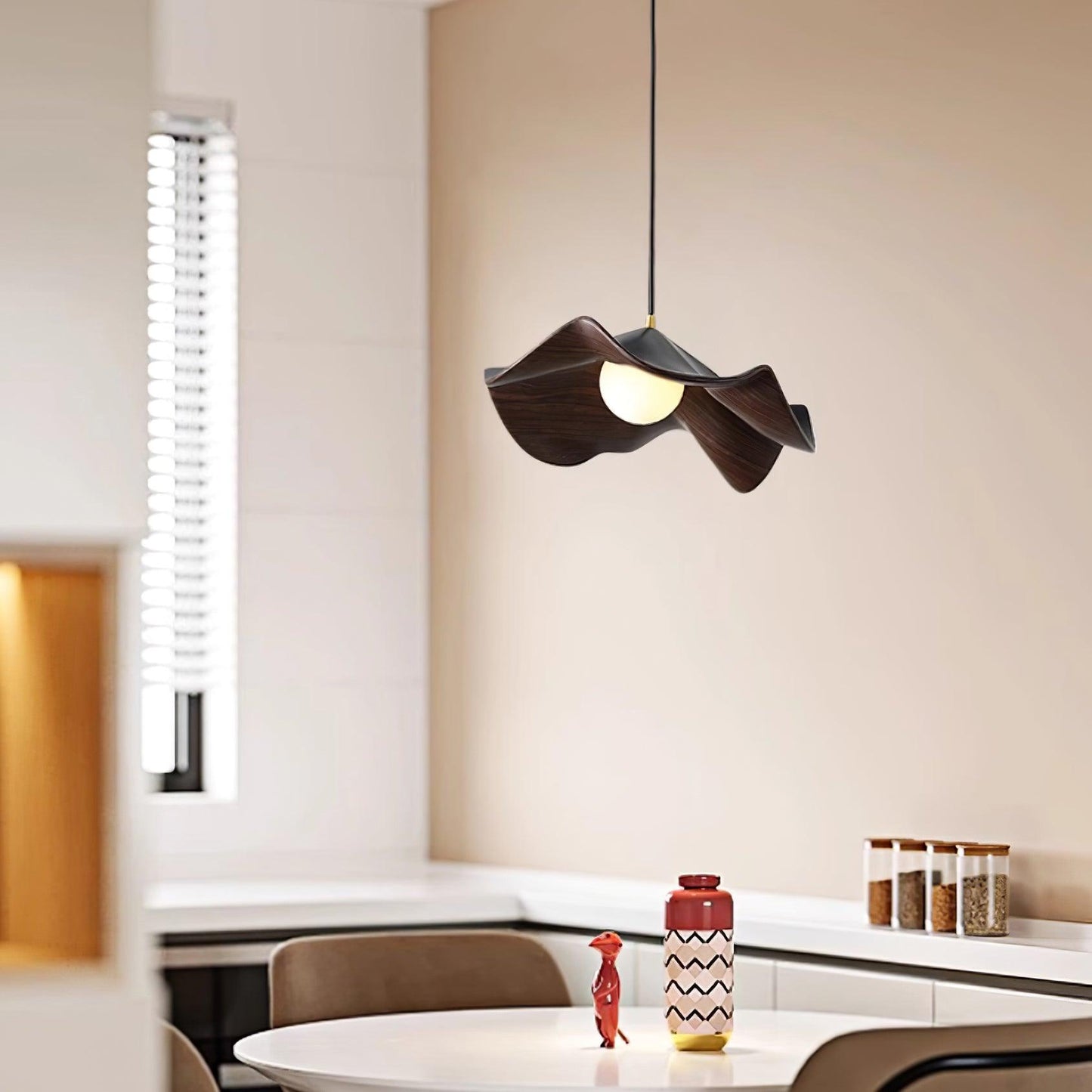 ElementBois - Hanglamp in Hars Lotus Plafondlamp
