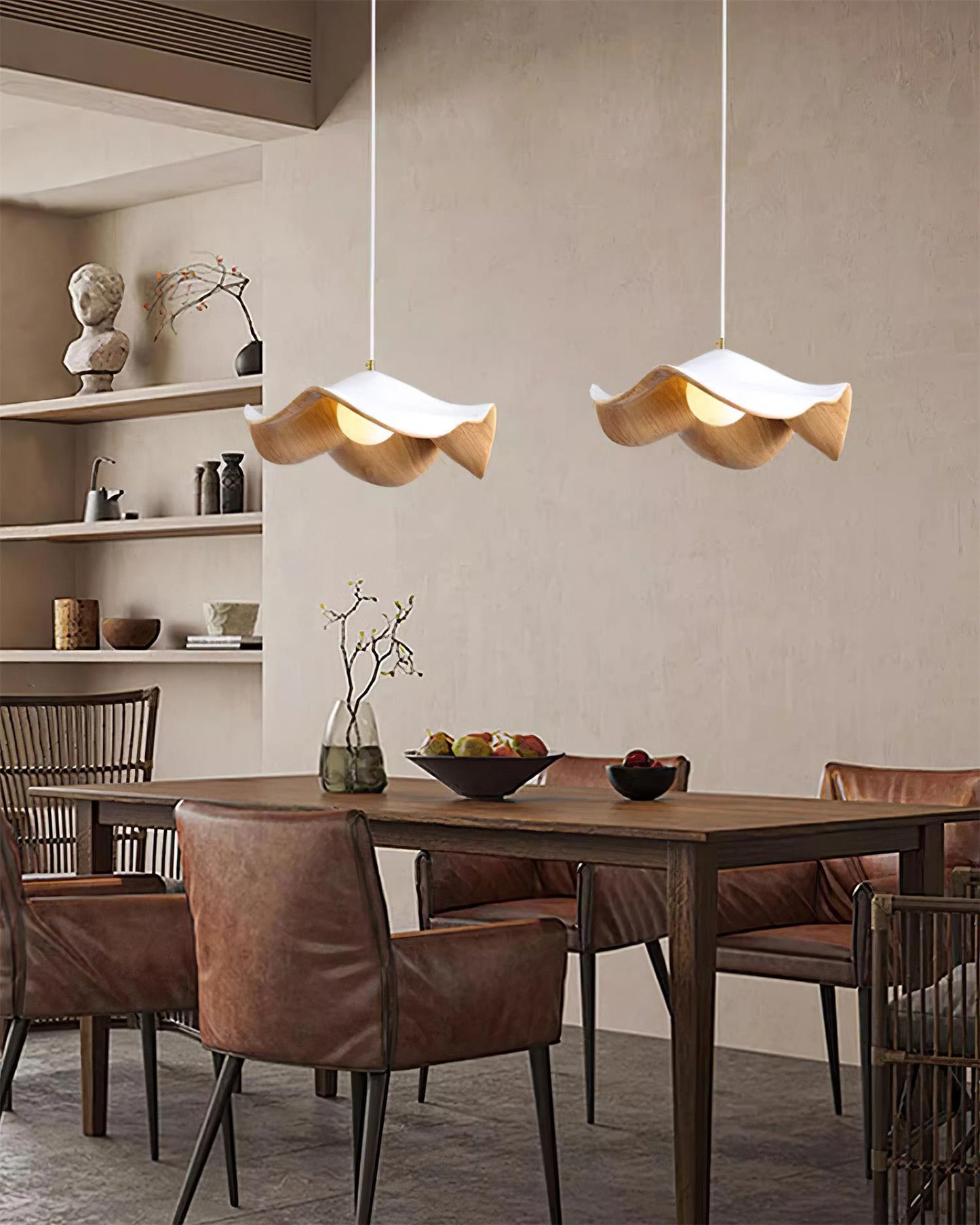 ElementBois - Hanglamp in Hars Lotus Plafondlamp