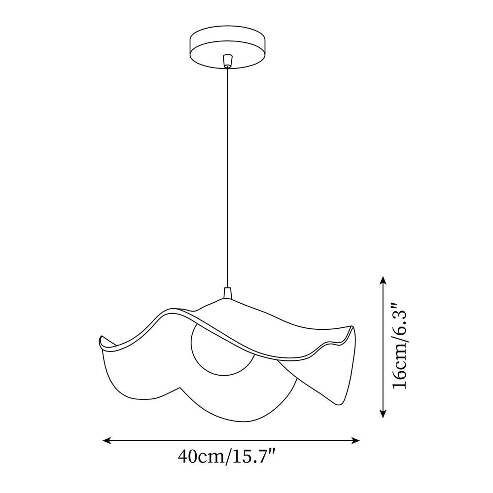 ElementBois - Hanglamp in Hars Lotus Plafondlamp