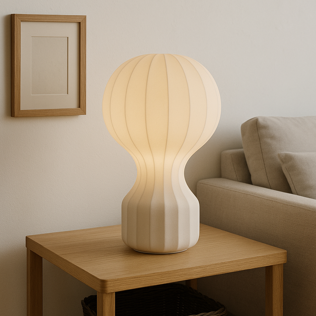 Silka | Wabi Sabi Tafellamp van Zijden – Warm LED Licht