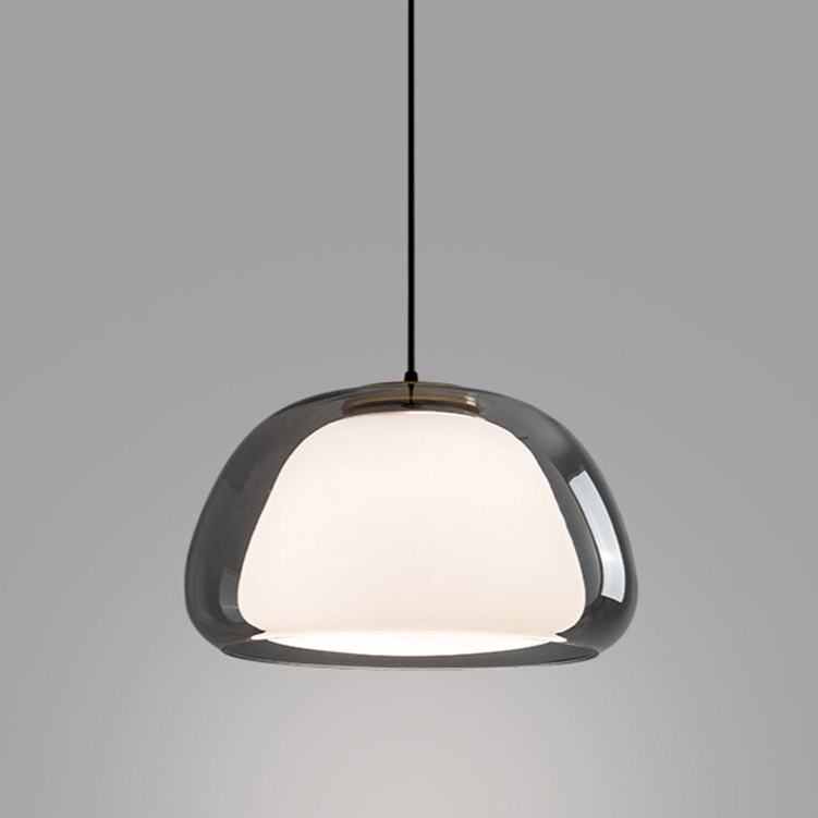 LUNARIA Hanglamp – Witte Glazen Bol met Diffuser – Elegant Design & E27 Fitting