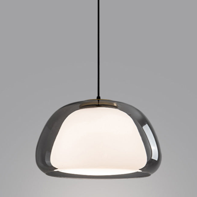 LUNARIA Hanglamp – Witte Glazen Bol met Diffuser – Elegant Design & E27 Fitting