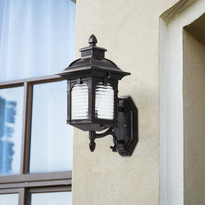 Vintaria | Wandlamp Antiek Glas – Klassiek Buitenarmatuur – E27 Fitting – 39 cm Hoog