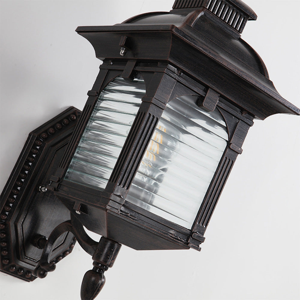 Vintaria | Wandlamp Antiek Glas – Klassiek Buitenarmatuur – E27 Fitting – 39 cm Hoog