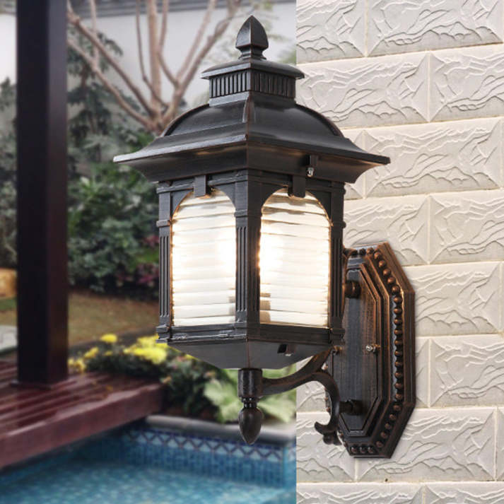 Vintaria | Wandlamp Antiek Glas – Klassiek Buitenarmatuur – E27 Fitting – 39 cm Hoog