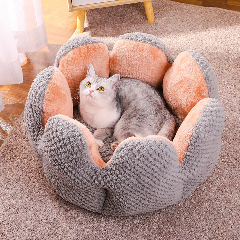 BloomNest – Pluche Bloemenmand voor Katten & Honden | Wasbaar & Zacht