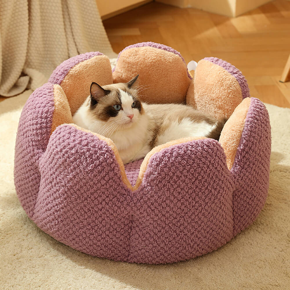 BloomNest – Pluche Bloemenmand voor Katten & Honden | Wasbaar & Zacht