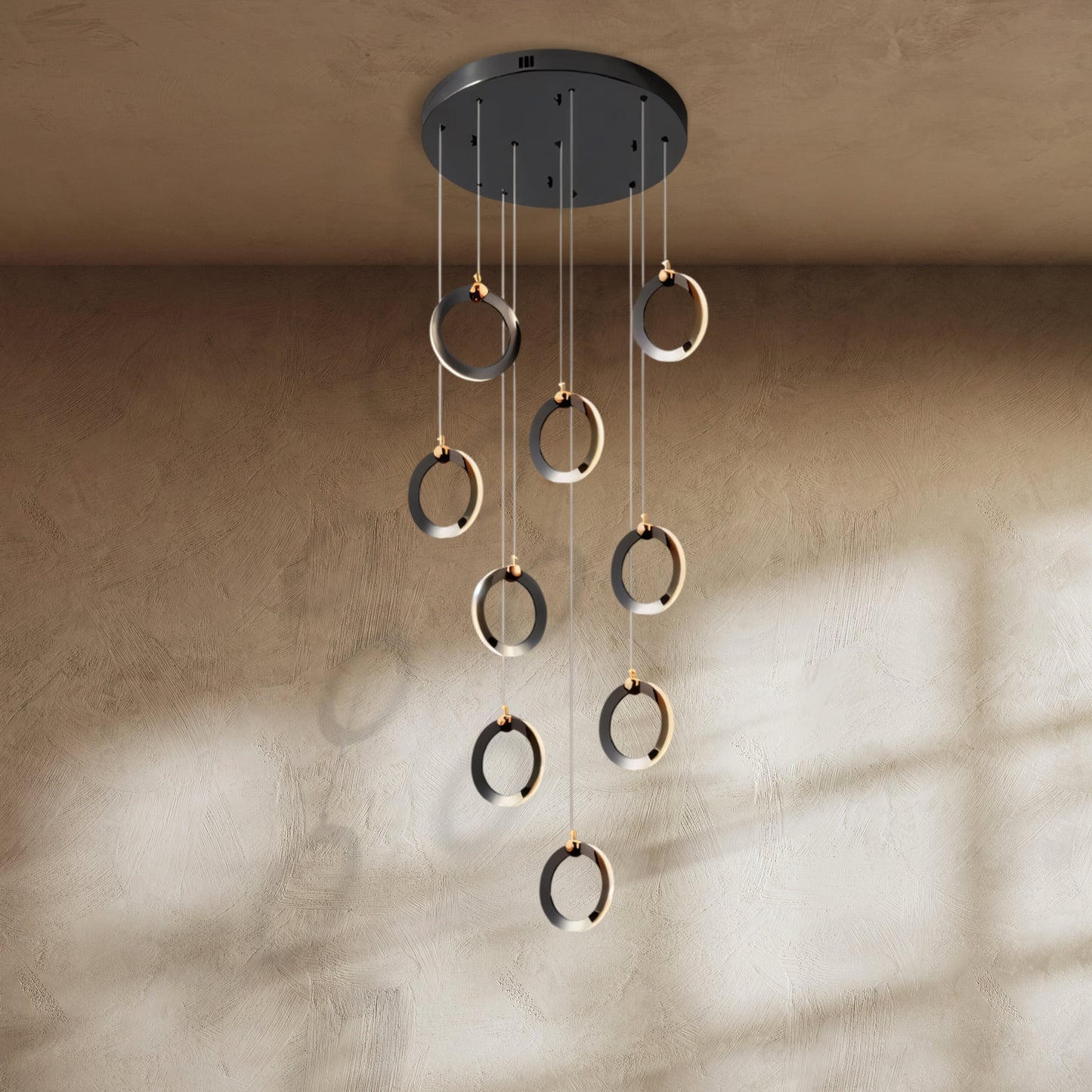 KhaatemLuce – Futuristische LED Hanglamp met Meerdere Ringen – Verstelbare Hoogte – Modern Design