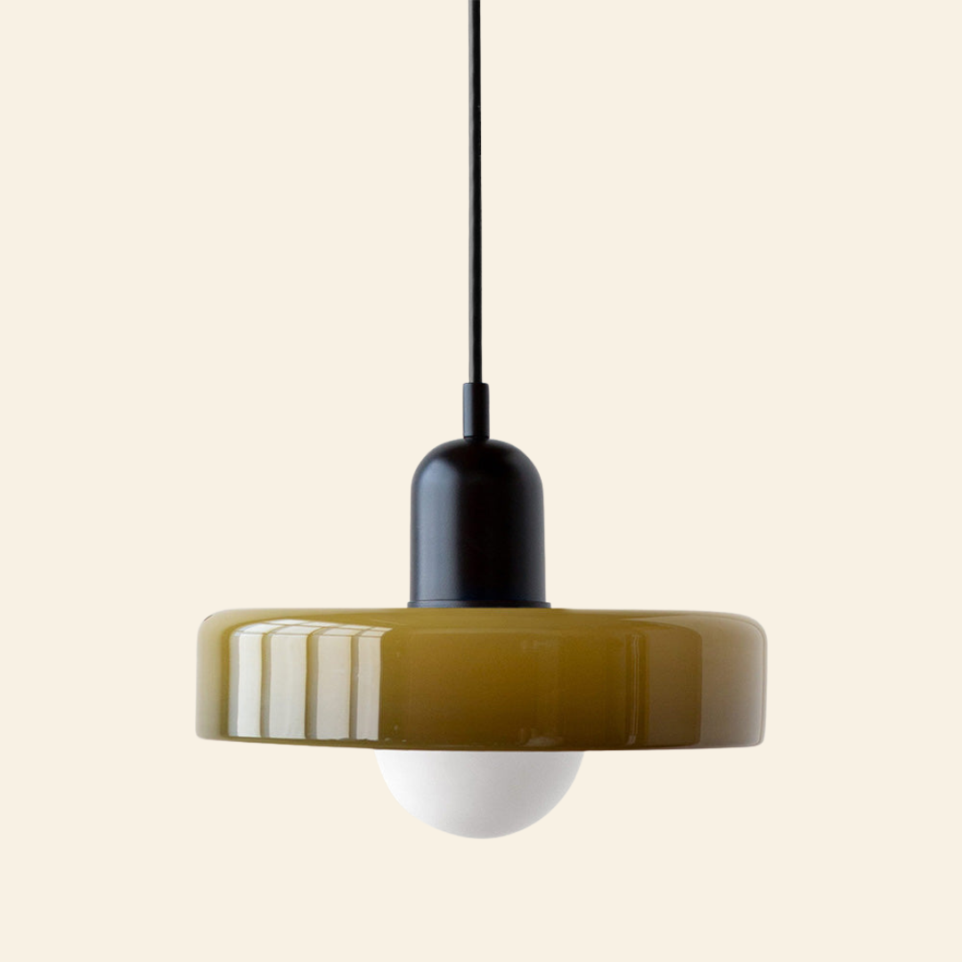 Macaron- hanglamp met gekleurd glas en modern design