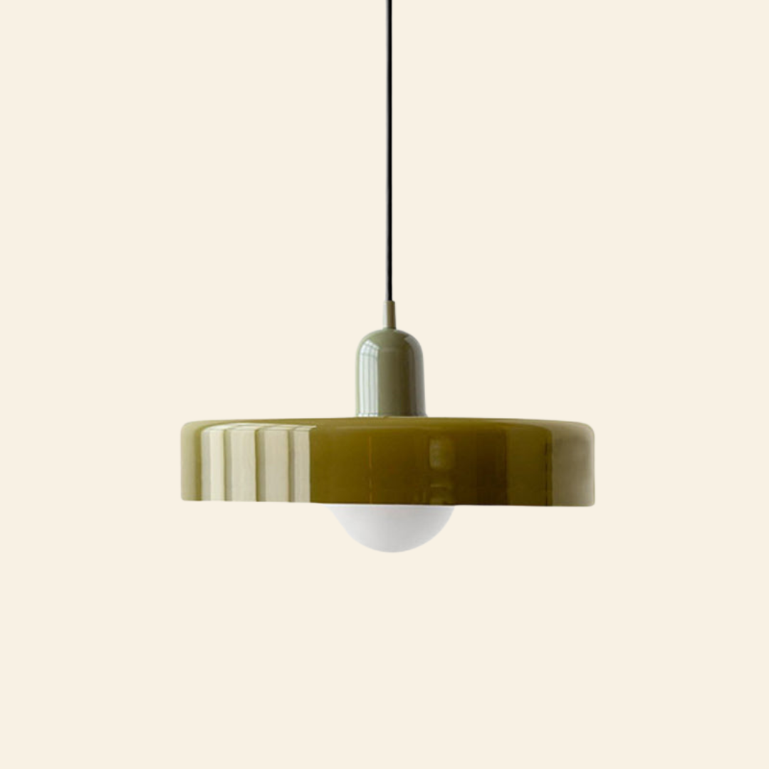 Macaron- hanglamp met gekleurd glas en modern design