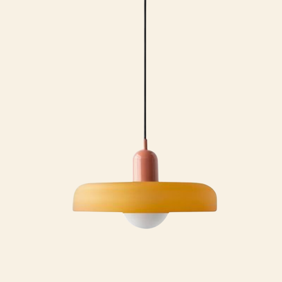 Macaron- hanglamp met gekleurd glas en modern design