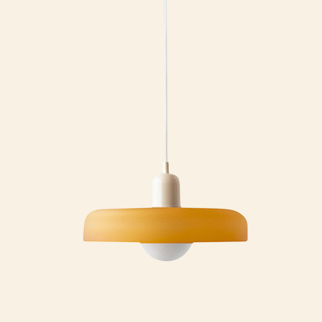Macaron- hanglamp met gekleurd glas en modern design