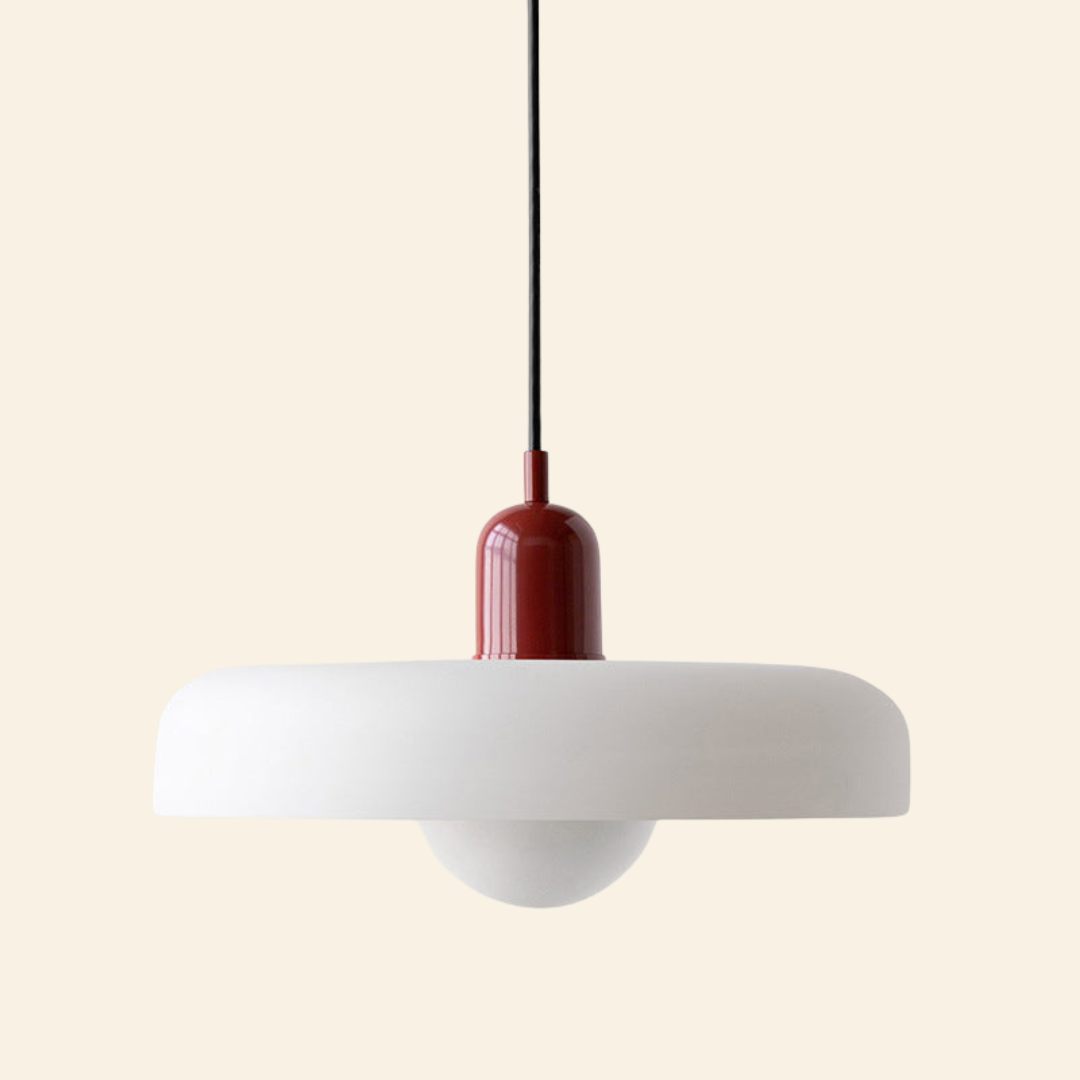 Macaron- hanglamp met gekleurd glas en modern design