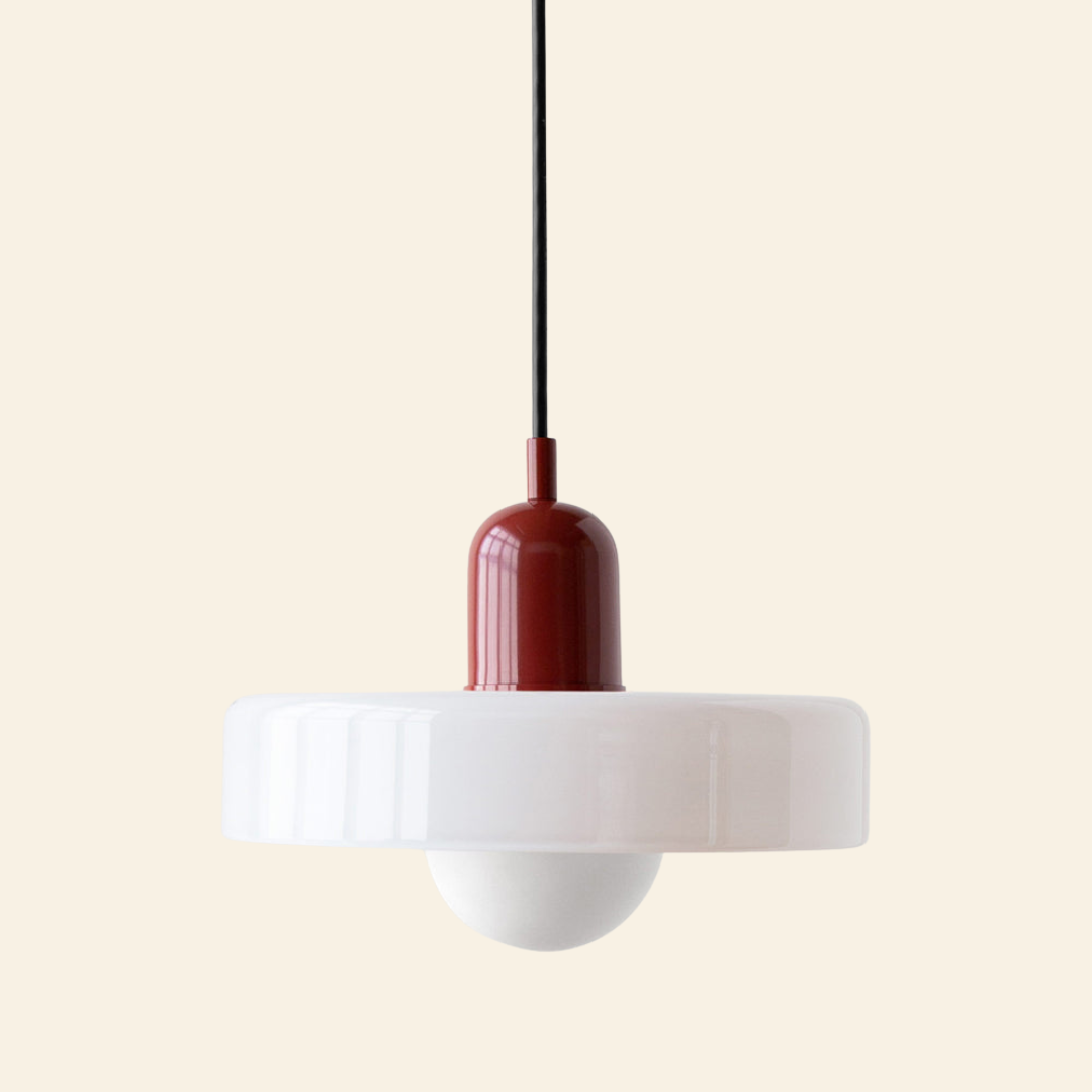 Macaron- hanglamp met gekleurd glas en modern design