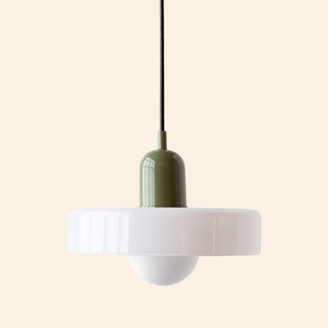 Macaron- hanglamp met gekleurd glas en modern design