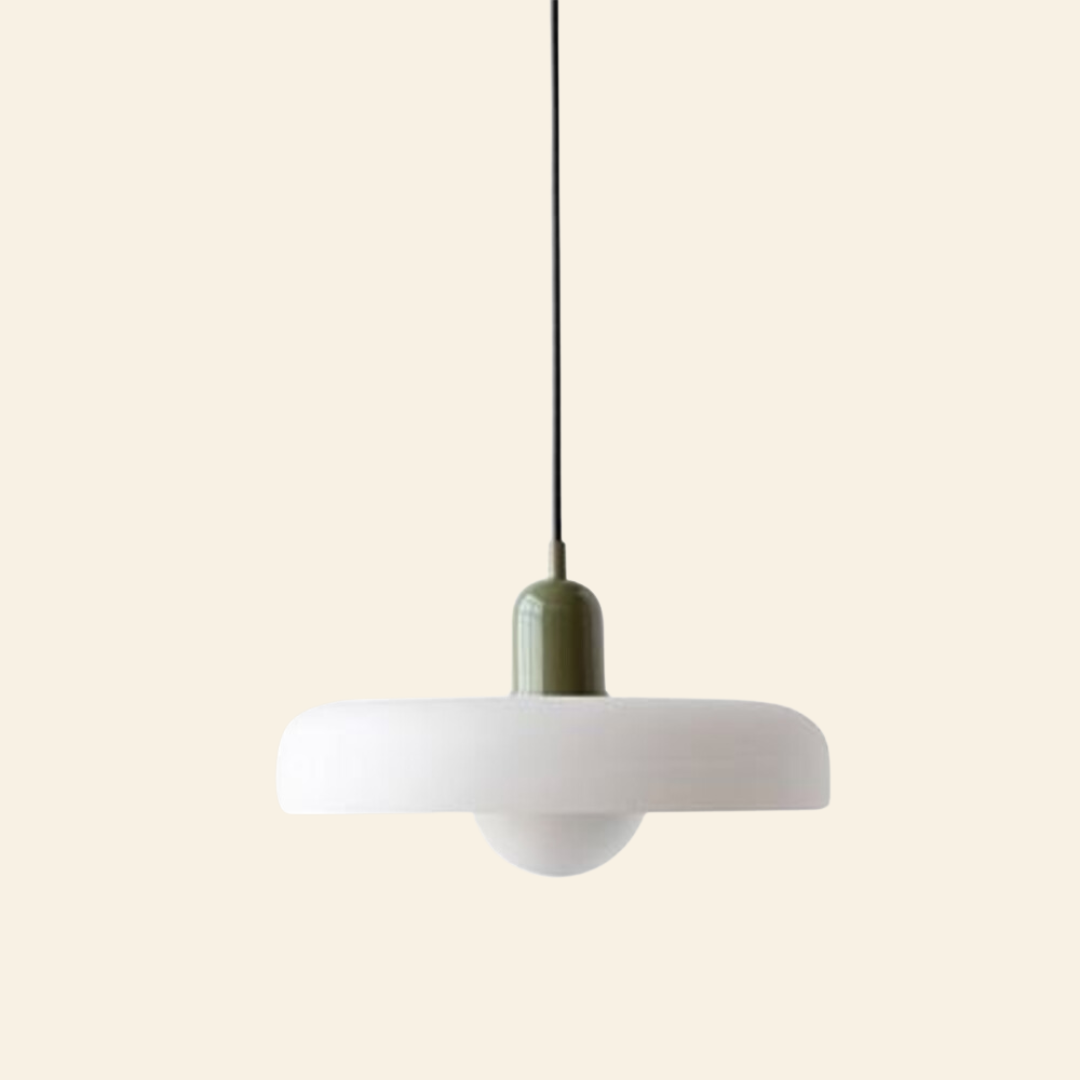 Macaron- hanglamp met gekleurd glas en modern design