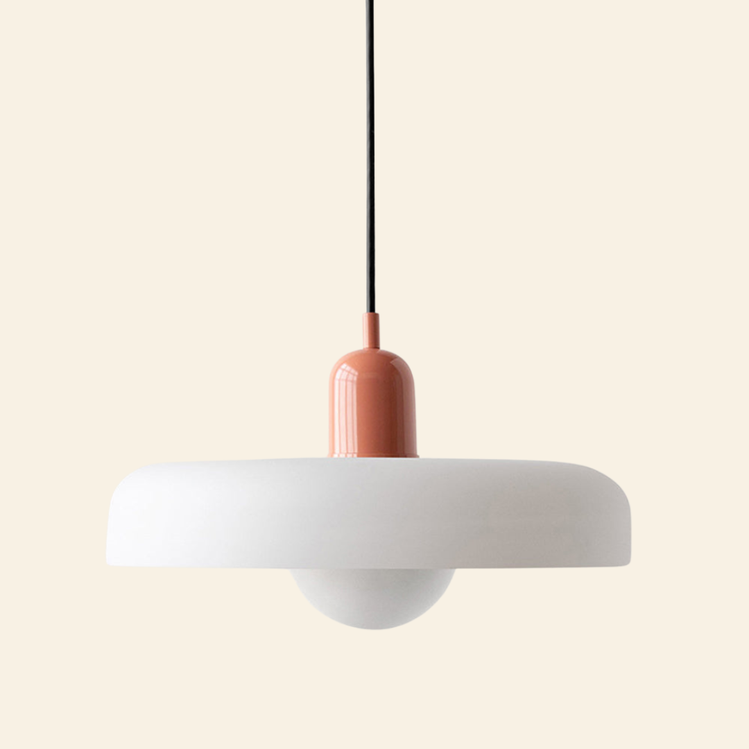 Macaron- hanglamp met gekleurd glas en modern design