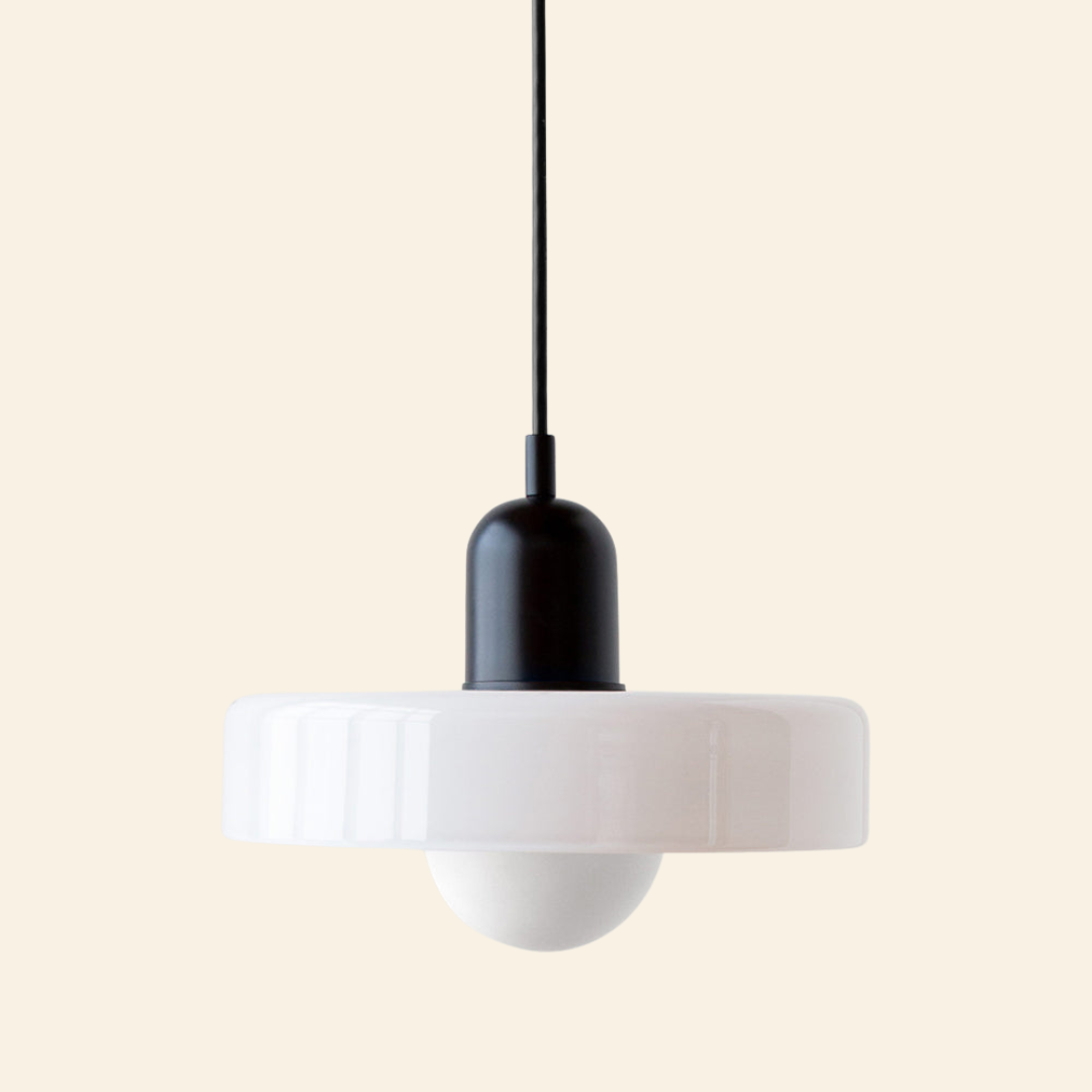 Macaron- hanglamp met gekleurd glas en modern design