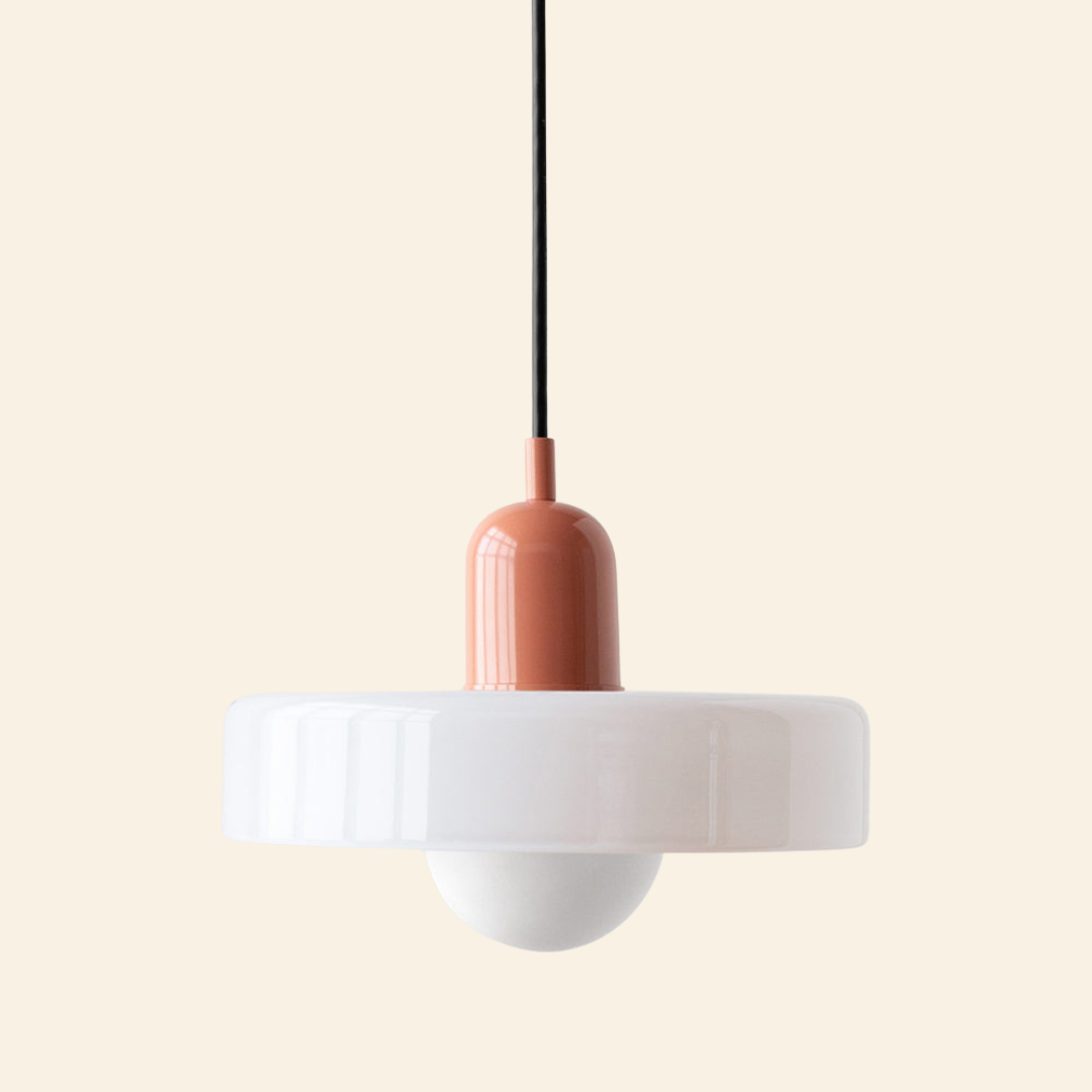 Macaron- hanglamp met gekleurd glas en modern design