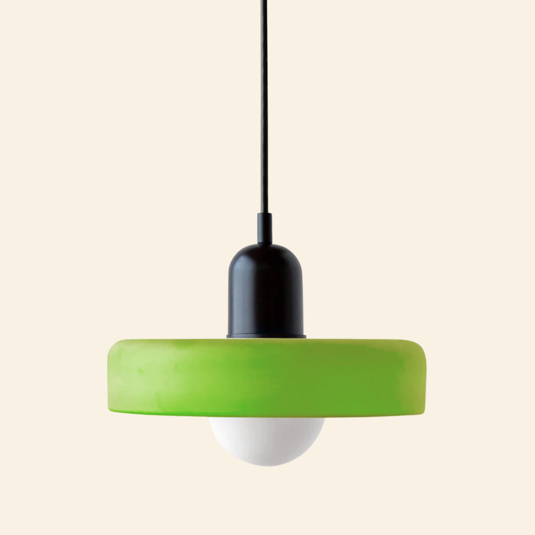 Macaron- hanglamp met gekleurd glas en modern design
