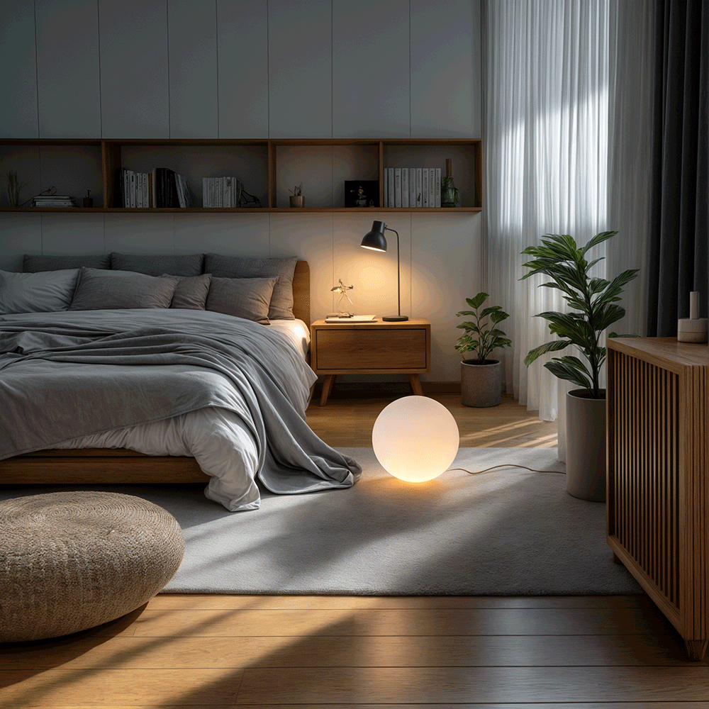 GlowSphere | LED Tuinbol Lamp – AC Stroom – Sfeervolle Buitenverlichting – Kunststof – Rond Design