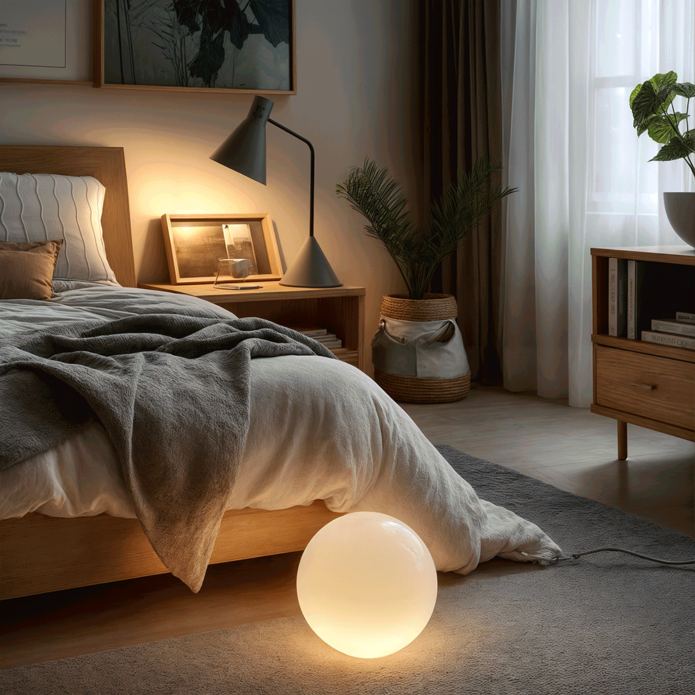 GlowSphere | LED Tuinbol Lamp – AC Stroom – Sfeervolle Buitenverlichting – Kunststof – Rond Design